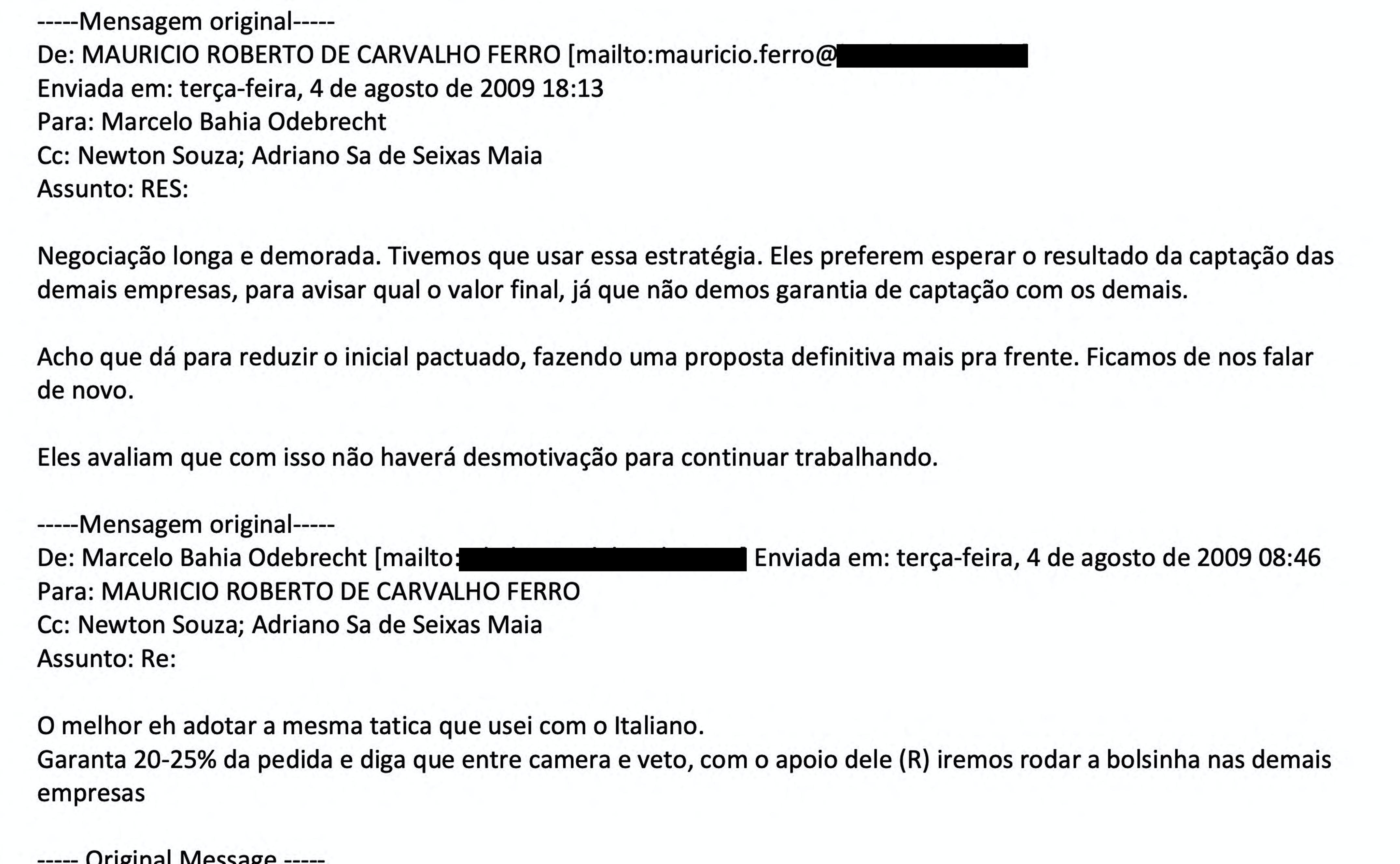 Troca de e-mails