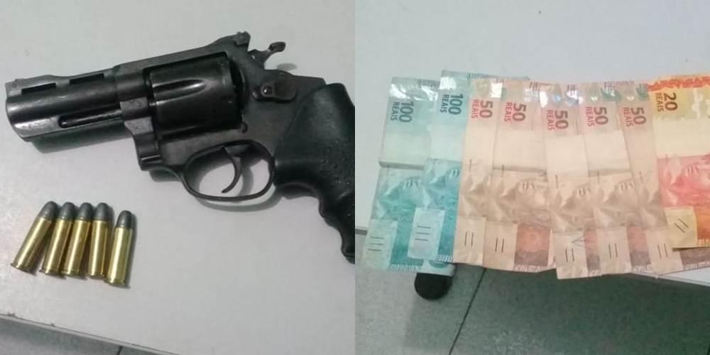 Polícia Militar apreende arma e dinheiro na Vale Quem Tem