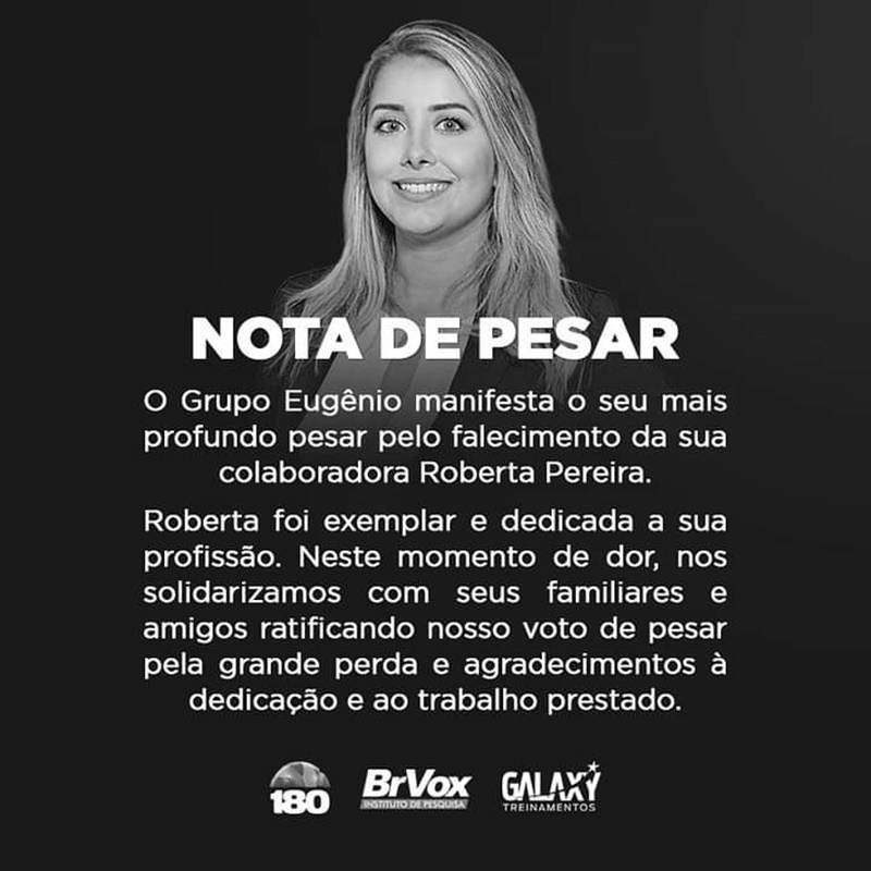 Grupo Eugênio lamenta morte de colaboradora Roberta