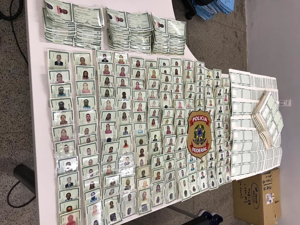 Material apreendido durante a Operação Grande Família