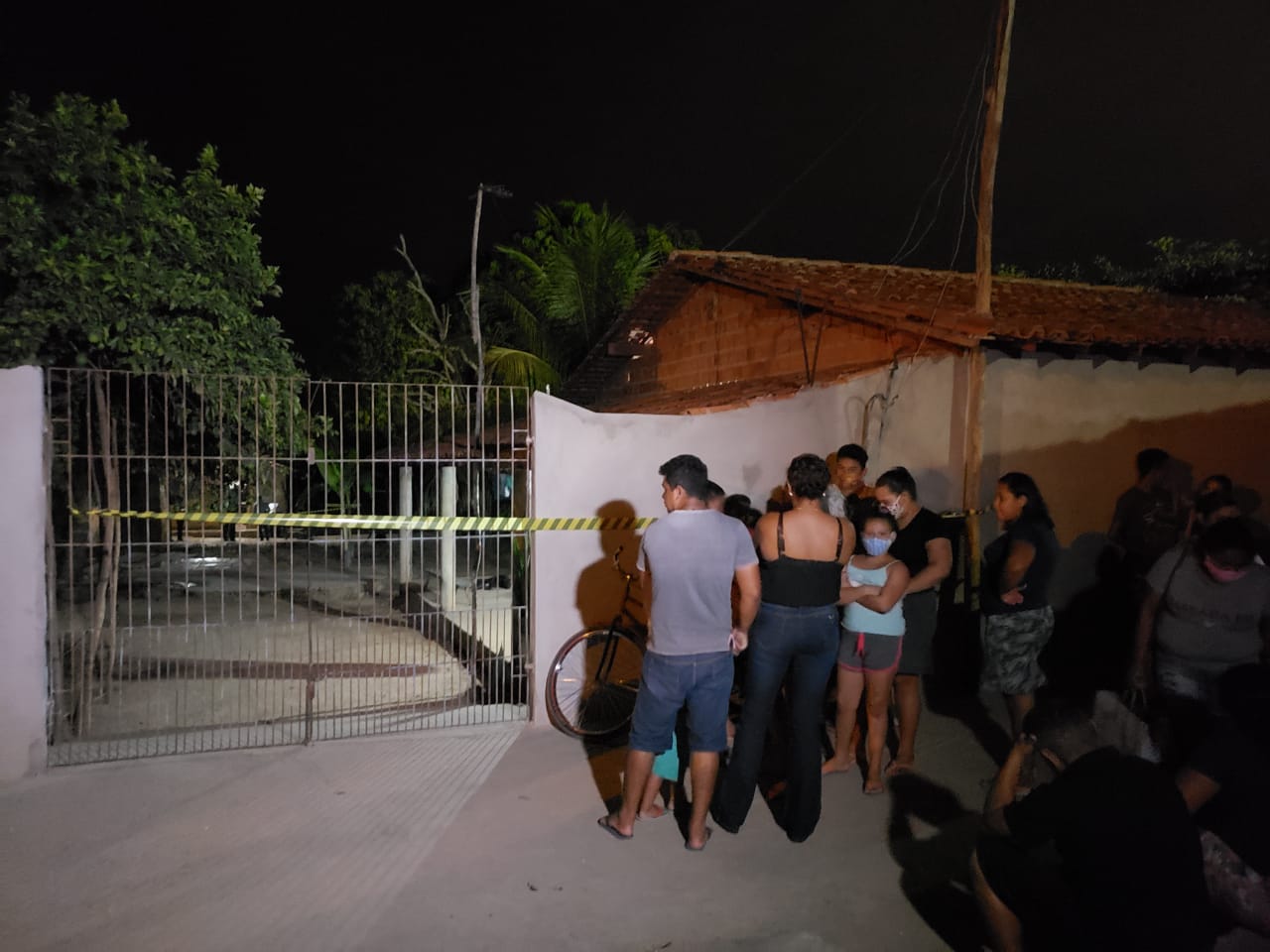 Casa onde aconteceu o crime