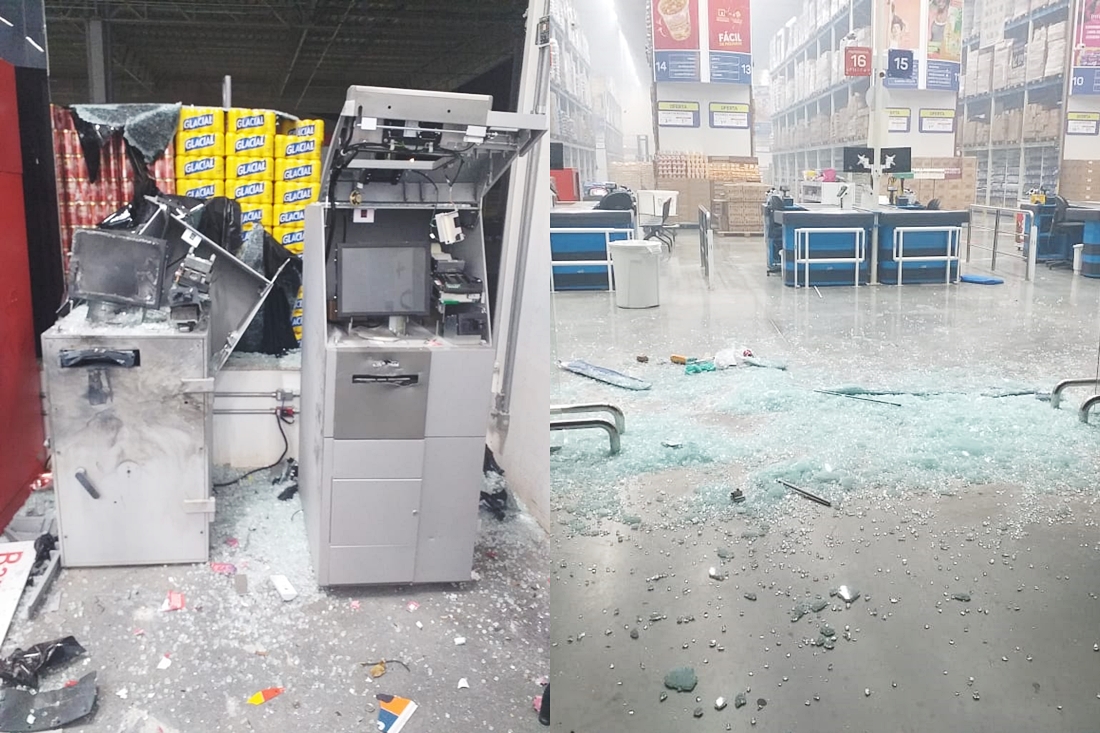Como ficou o local após a explosão