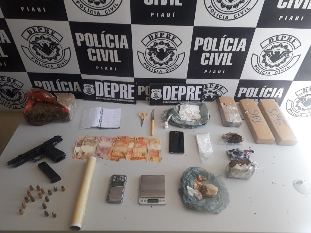 Drogas apreendidas pela DEPRE na zona sudeste de Teresian