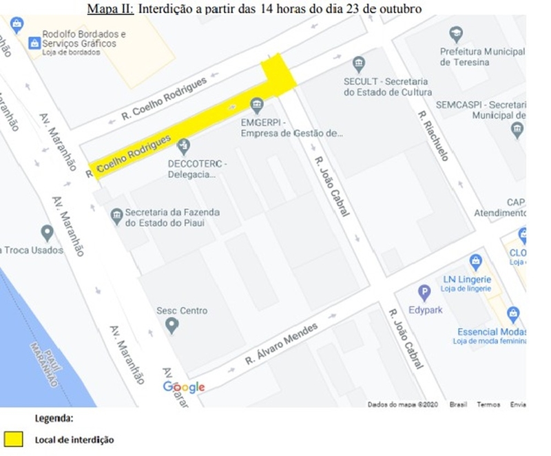 Rua Coelho Rodrigues é interditada