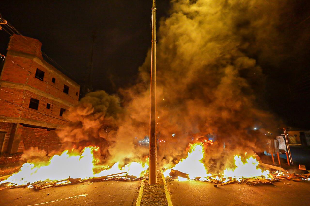 Protesto no Parque Mão Santa