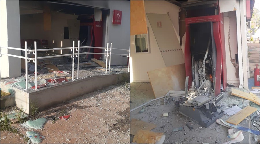 Bandidos explodiram caixa eletrônico do Bradesco em Altos