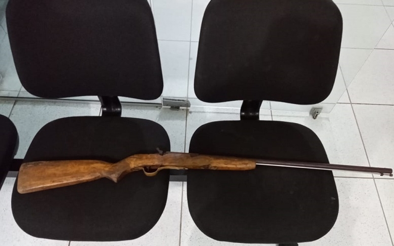 Arma apreendida pela Polícia Militar de Cocal