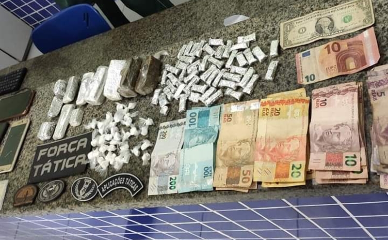 Material apreendido com os suspeitos em Parnaíba