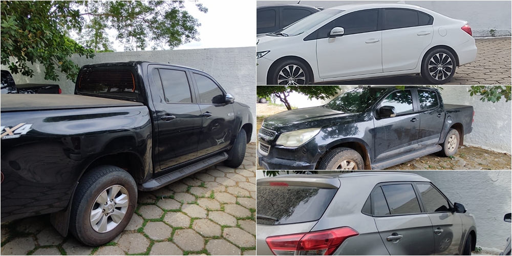 Veículos apreendidos durante a Operação Dom Casmurro